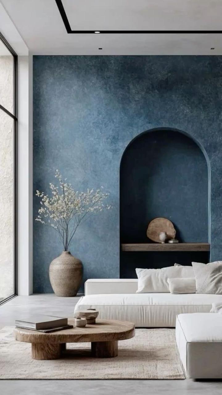 Deep Blue Accent Wall